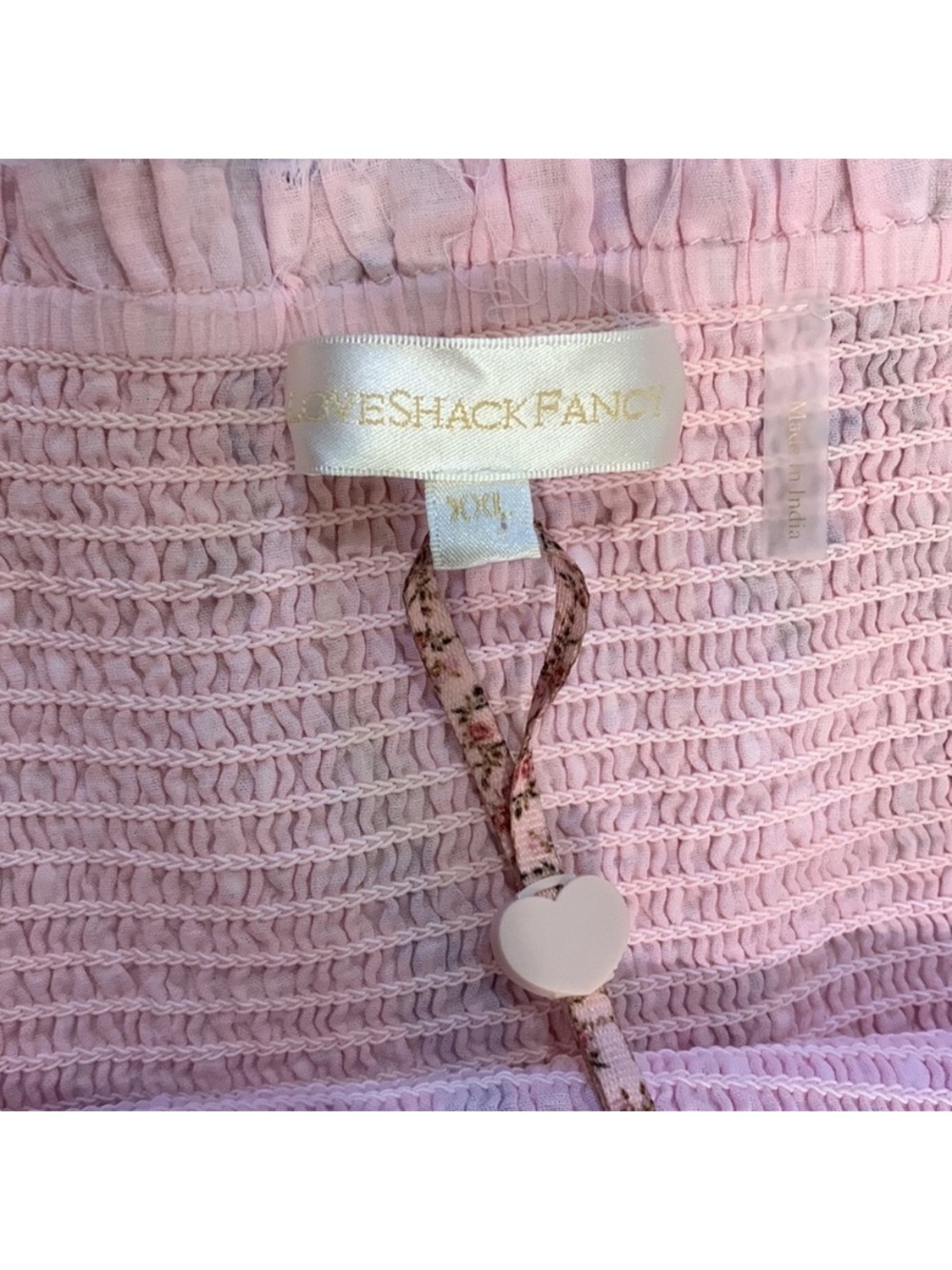 Loveshackfancy Pink Floral Cottagecore Falune Cotton Maxi Drop Waist Skirt XXL - Picture 14 of 15